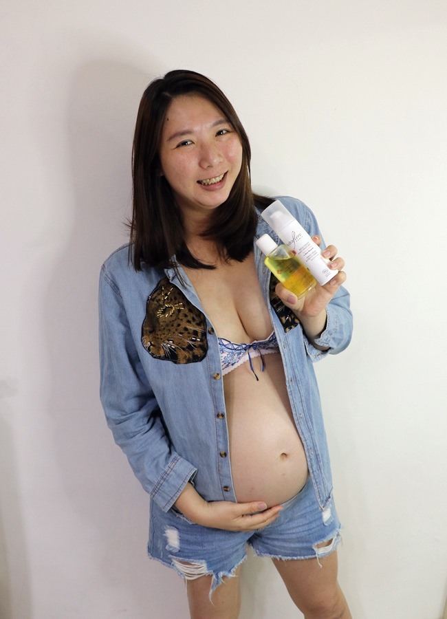 孕期保養分享─萃綠蒂好有機緊緻精華、按摩油。孕肚保養，跟妊娠紋說再見