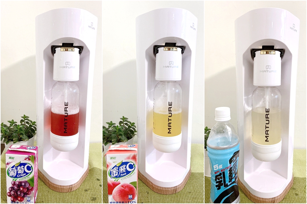 美萃氣泡水機開箱－Luxury440系列，大容量氣瓶可打190瓶，不僅氣泡水，也能打果汁、飲料