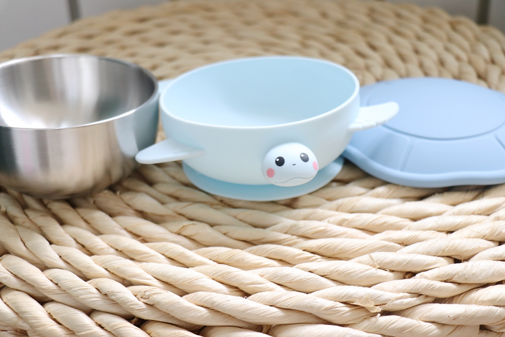 寶寶餐具推薦-KOM兒童餐碗，新款海洋主題，好用又可愛